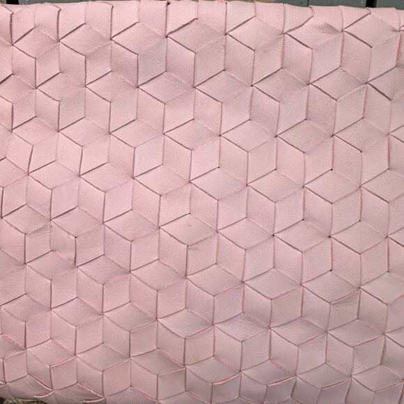 Madewell The Puff Woven Leather Crossbody Bag Subtle Blossom Pink - Picture 15 of 15